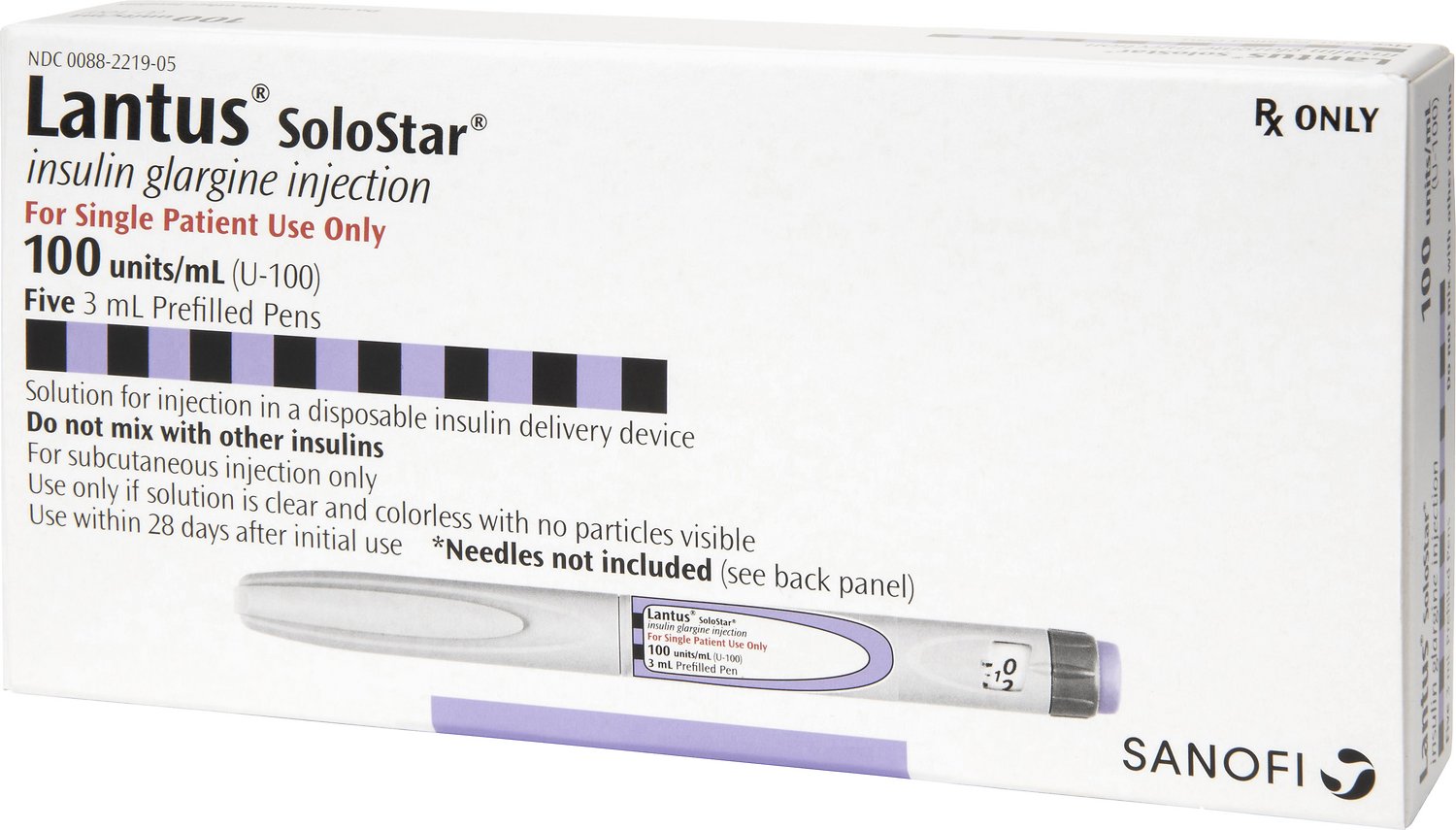 Lantus SoloStar 100IU/ml Solution for Injection 3ml long-acting insulin