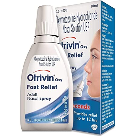 Otrivin Oxy Fast Relief Adult Nasal Spray 10ml contains Oxymetazoline 0.05% w/v