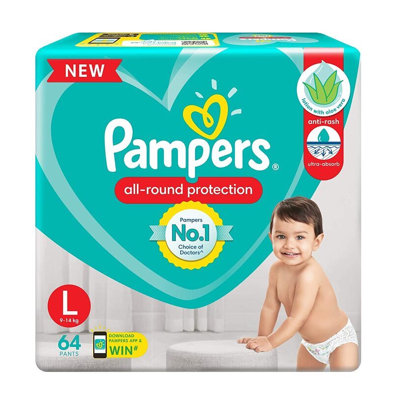 Pampers Pant Style Diapers Large (Pack of 64)