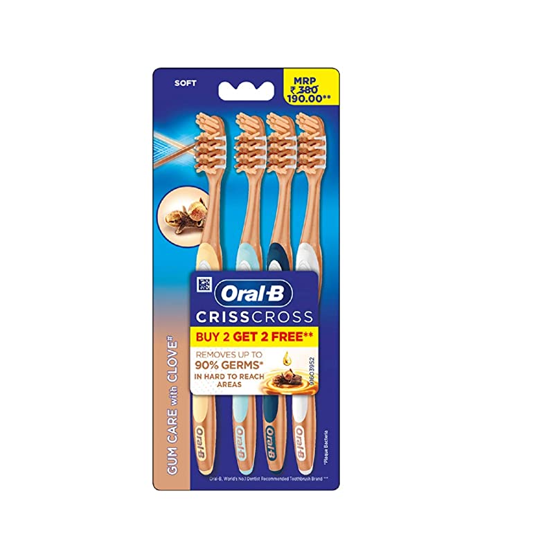 Oral-B Criss Cross Clove Extract Toothbrush (Buy 2 Get 2 Free)