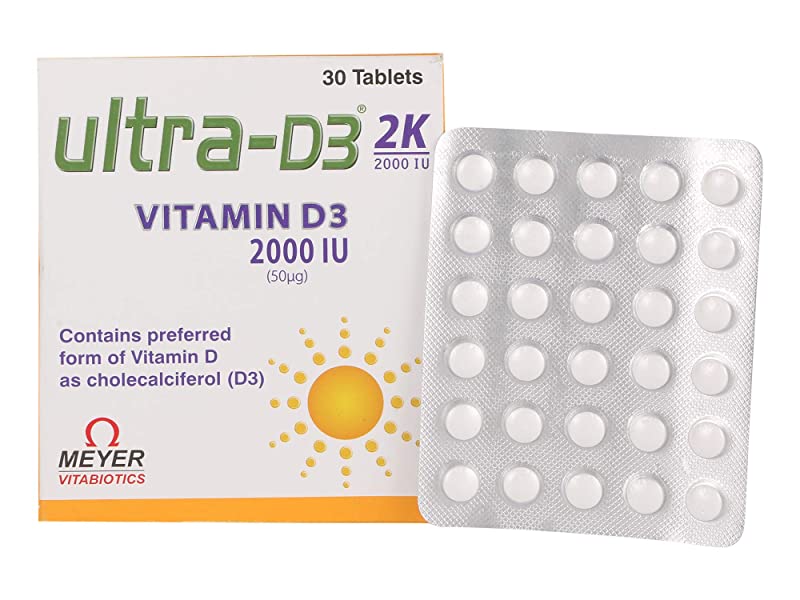 Ultra-D3 2K Tablet (Strip of 30) for Vitamin D3 Deficiency