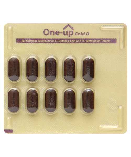One-up Gold D Tablet (Strip of 10) multivitamin and multimineral supplement