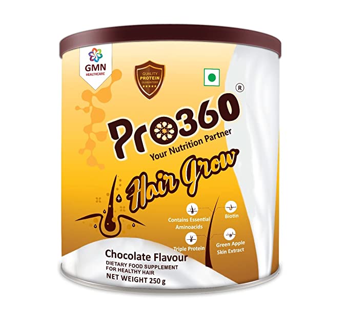 Pro360 Hair Grow Chocolate Nutritional Beverage Mix 250g