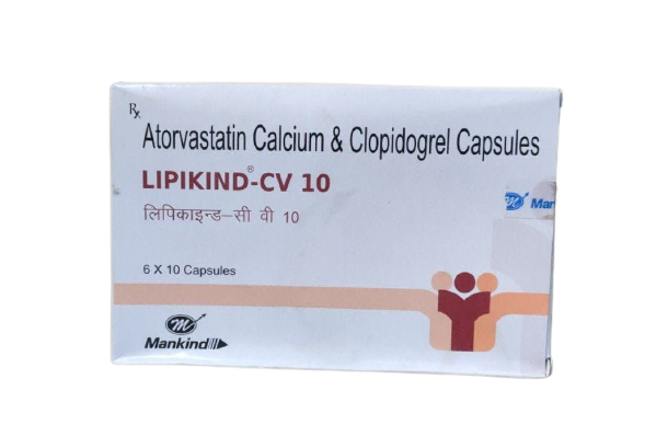 Lipikind CV 10mg/75mg Capsule (Strip of 10) for high cholesterol