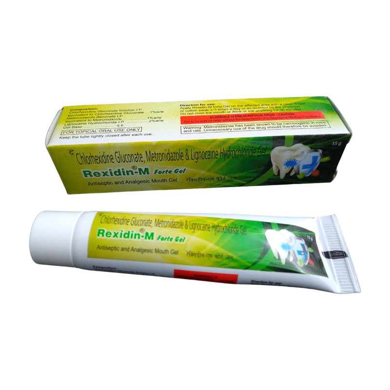 Rexidin-M Forte Gel 15g for mouth ulcers