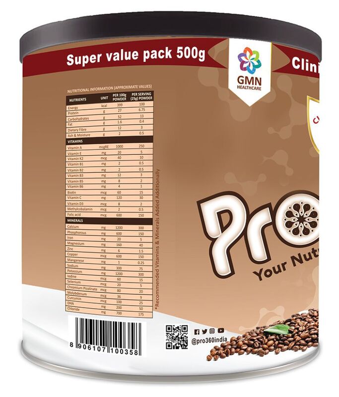 Pro360 Diabetic Roasted Coffee Nutritional Beverage Mix 500g