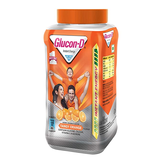 Glucon-D Tangy Orange Instant Energy Drink 400g (Jar)
