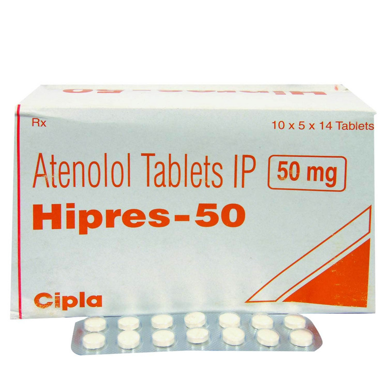 Hipres-50 Tablet (Strip of 14) for hypertension, angina, arrhythmia