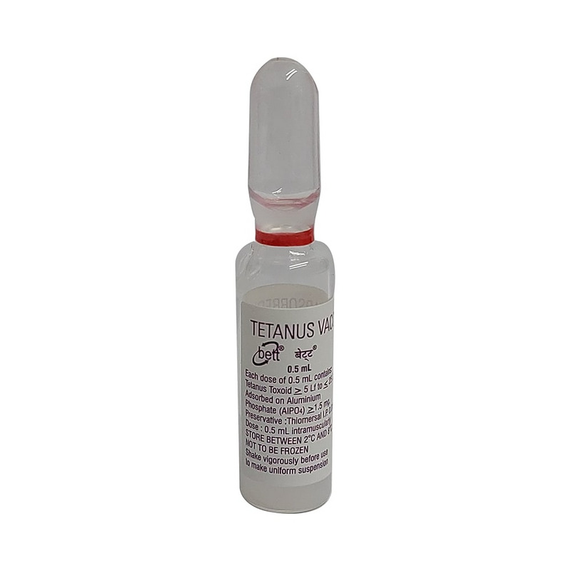 Bett Vaccine 0.5ml (Pack of 10) contains Tetanus Toxoid 5LF