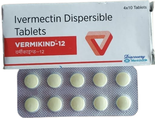 Vermikind 12 Tablet DT (Strip of 10) for parasitic infections
