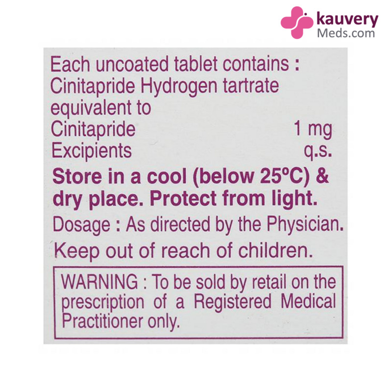 Cintapro Tablet (Strip of 10) contains Cinitapride 1mg
