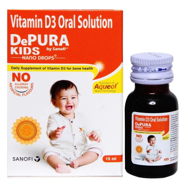 DePURA Kids Vitamin D3 Oral Solution 15ml immunity booster for children