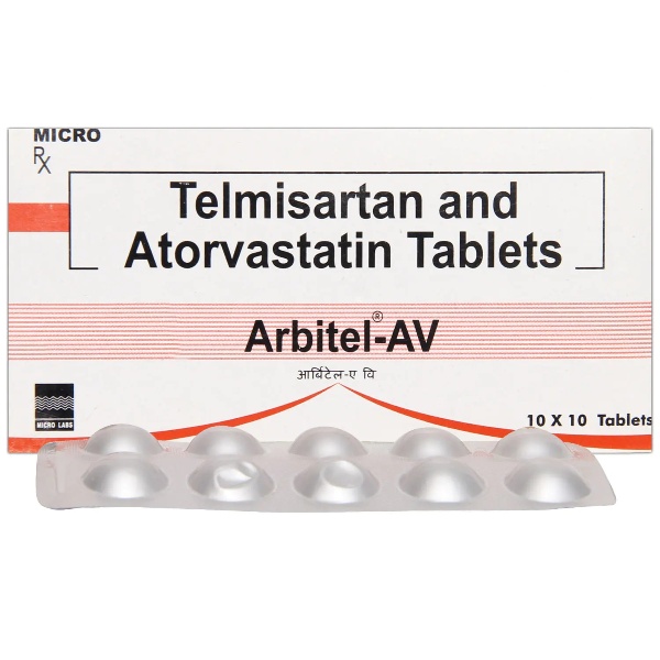 Arbitel-AV Tablet (Strip of 10) for high blood pressure with high cholesterol