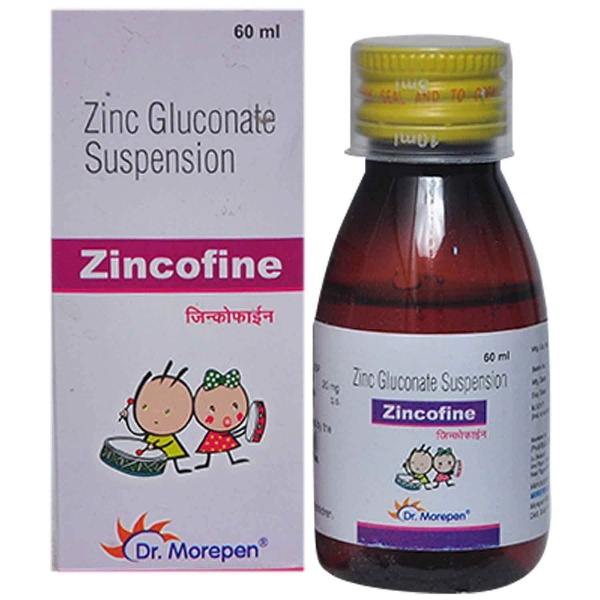 Zincofine Syrup 60ml for treatment of Zinc deficiency