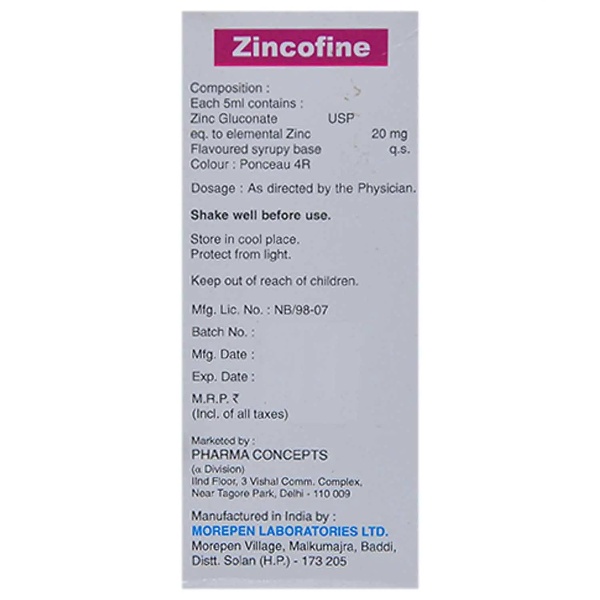 Zincofine Suspension 60ml