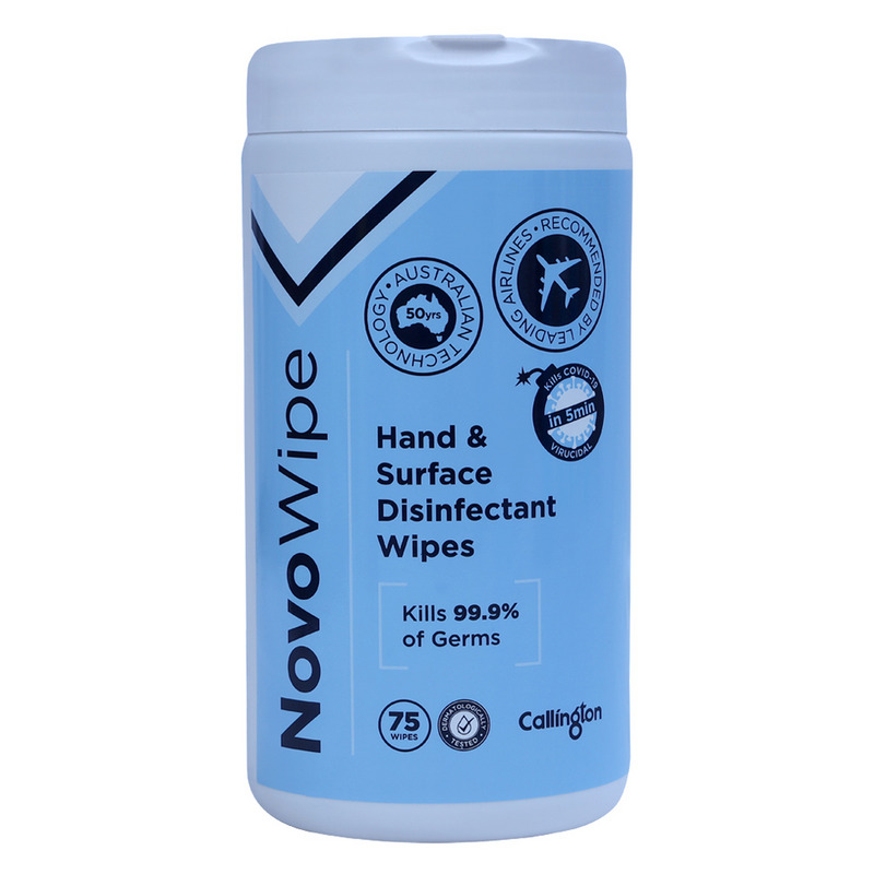 NovoWipe Disinfectant Wipes (Box of 75)
