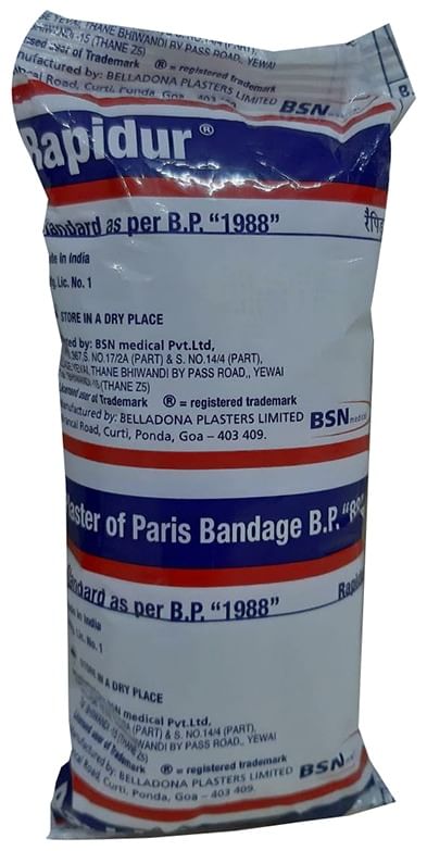 Rapidur Blue Plaster of Paris Cast Bandage 10cm x 2.7m used for immobilization of fractures