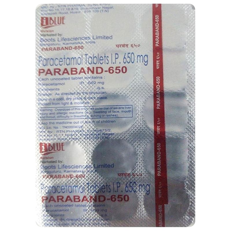 Paraband 650 Tablet 15's for pain relief and fever