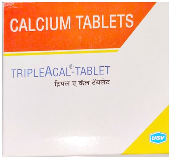 TripleACal Tablet (Strip of 15) for calcium deficiency