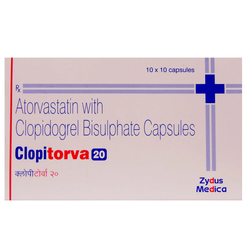 Clopitorva 20 Capsule (Strip of 10) to prevent blood clots