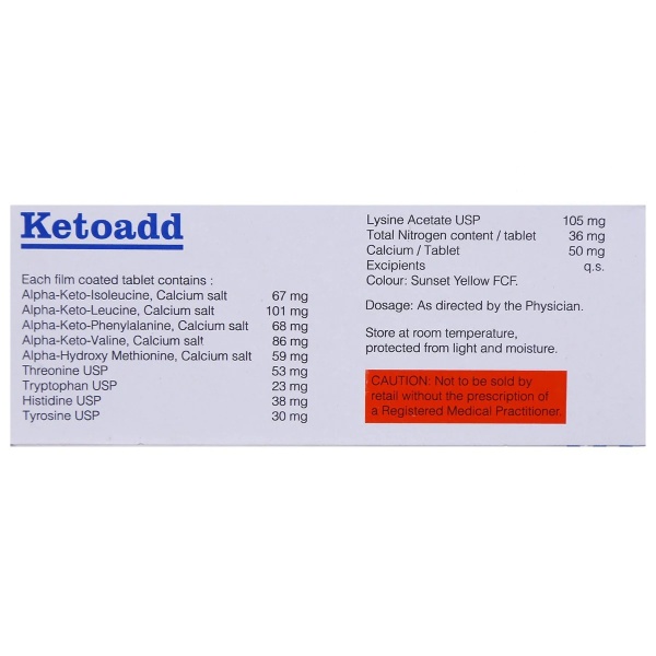 Ketoadd Tablet (Strip of 20)