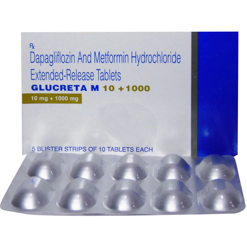 Glucreta M 10/1000 Tablet ER (Strip of 10) for type 2 diabetes mellitus