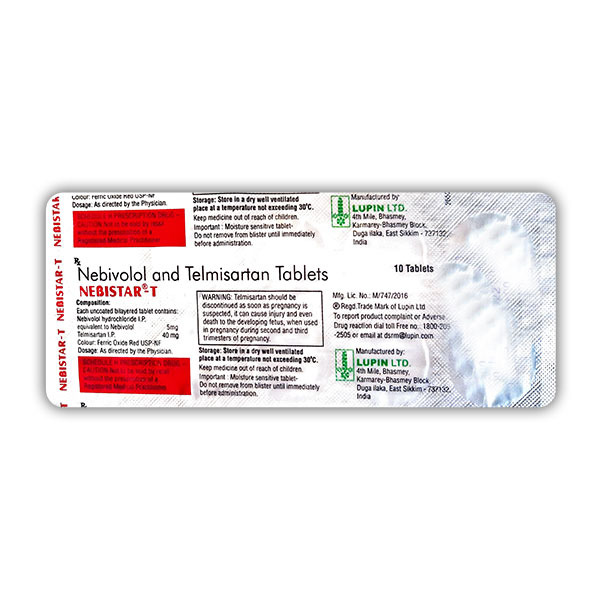 Nebistar-T Tablet (Strip of 10) to treat hypertension or high blood pressure