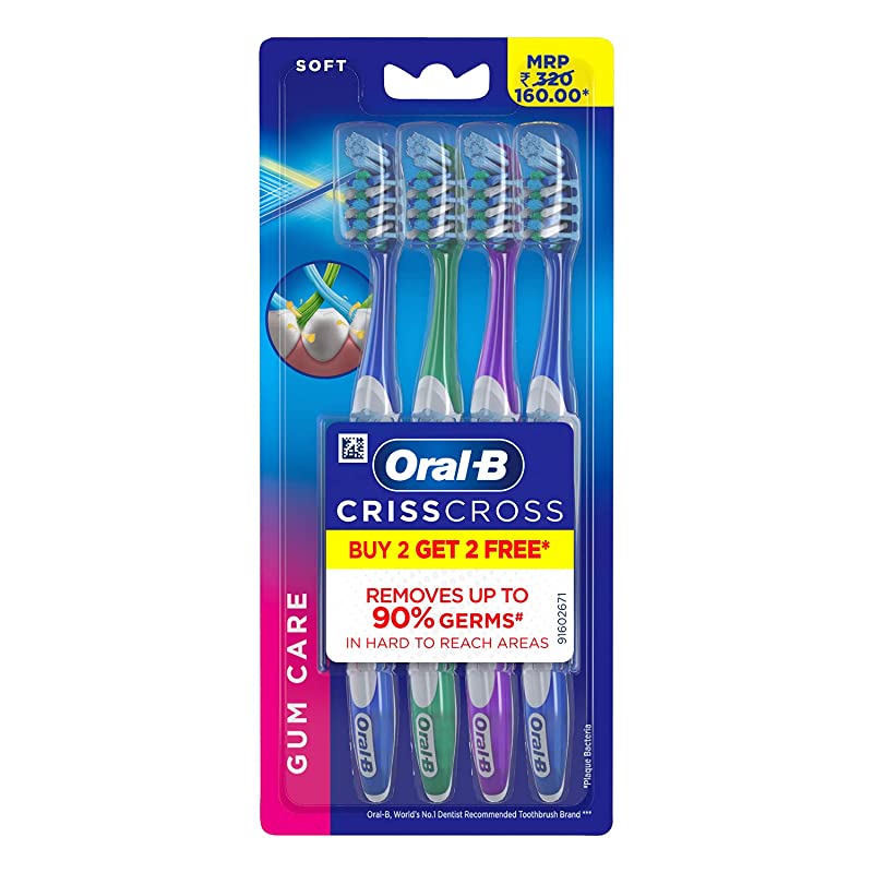 Oral-B Criss Cross Gum Care Soft Toothbrush (Buy 2 Get 2 Free)
