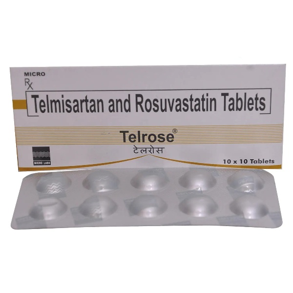 Telrose Tablet (Strip of 10) for treatment of high blood pressure due to high cholesterol levels