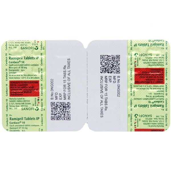 Cardace 10 Tablet (Strip of 15) to prevent heart attack or stroke