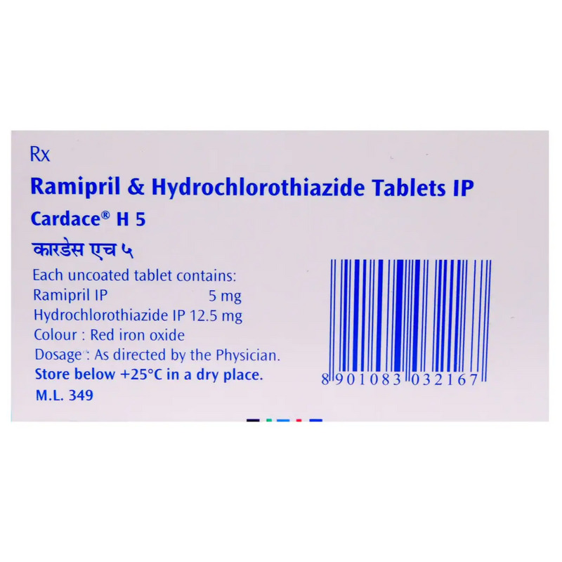 Cardace H 5 Tablet (Strip of 15) prevents heart attack and stroke