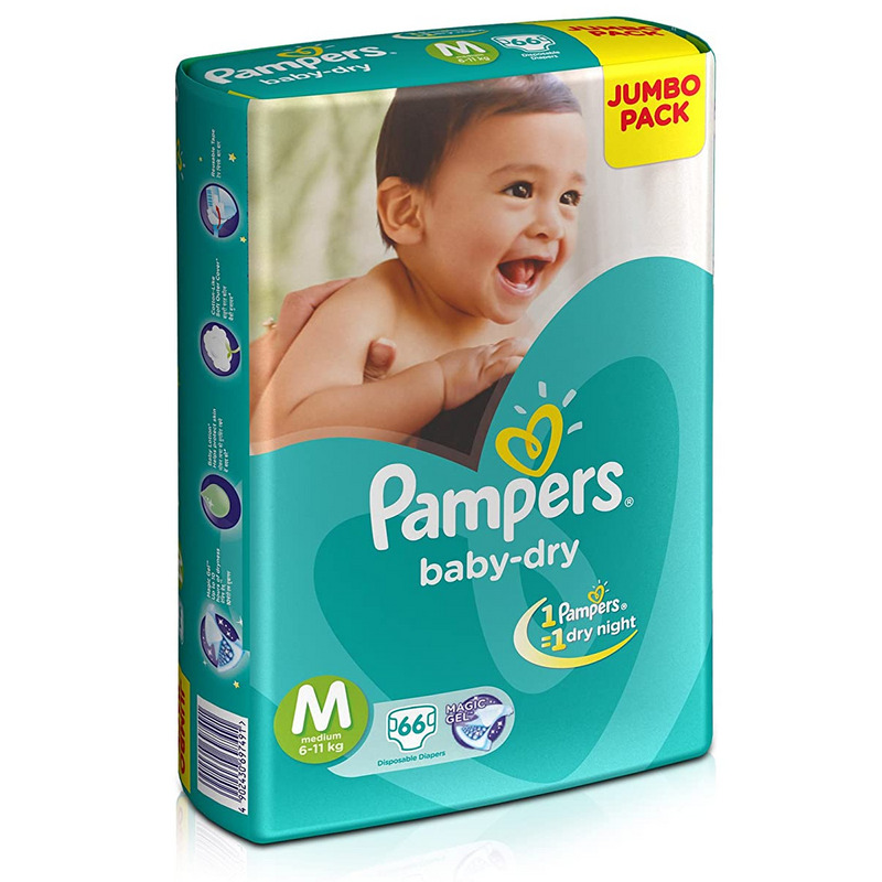 Pampers Baby Dry Diapers Medium 66's