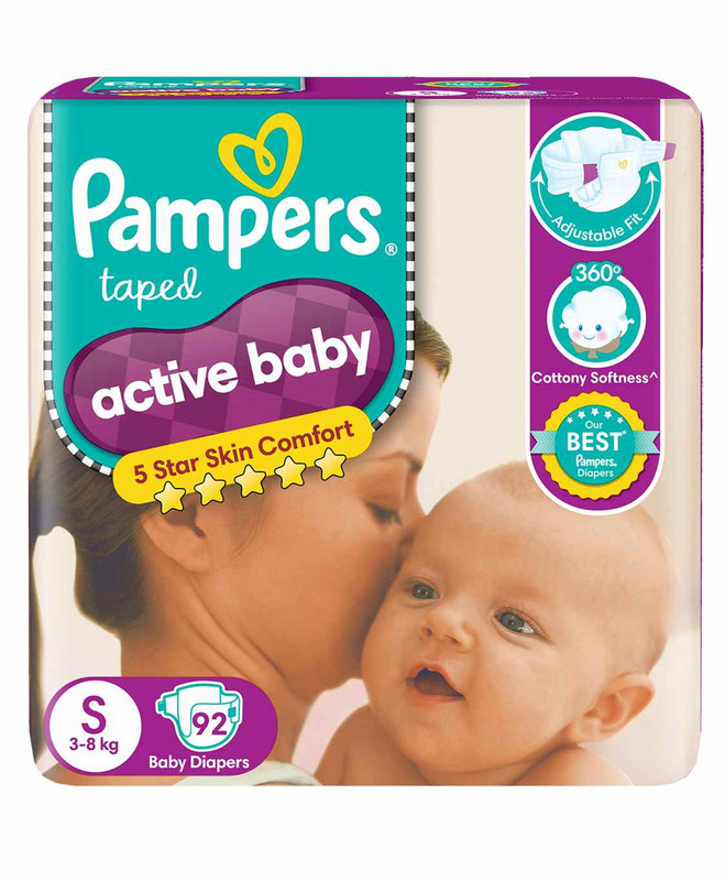 Pampers Active Baby Diapers Small 92's
