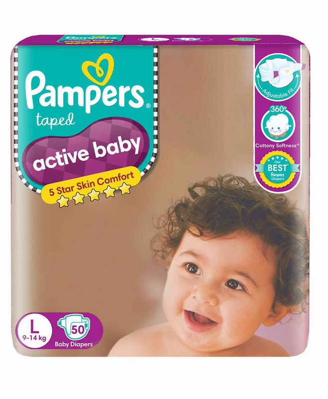 Pampers Active Baby Diapers Large 50's