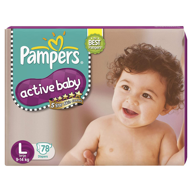 Pampers Active Baby Diapers Large 78's