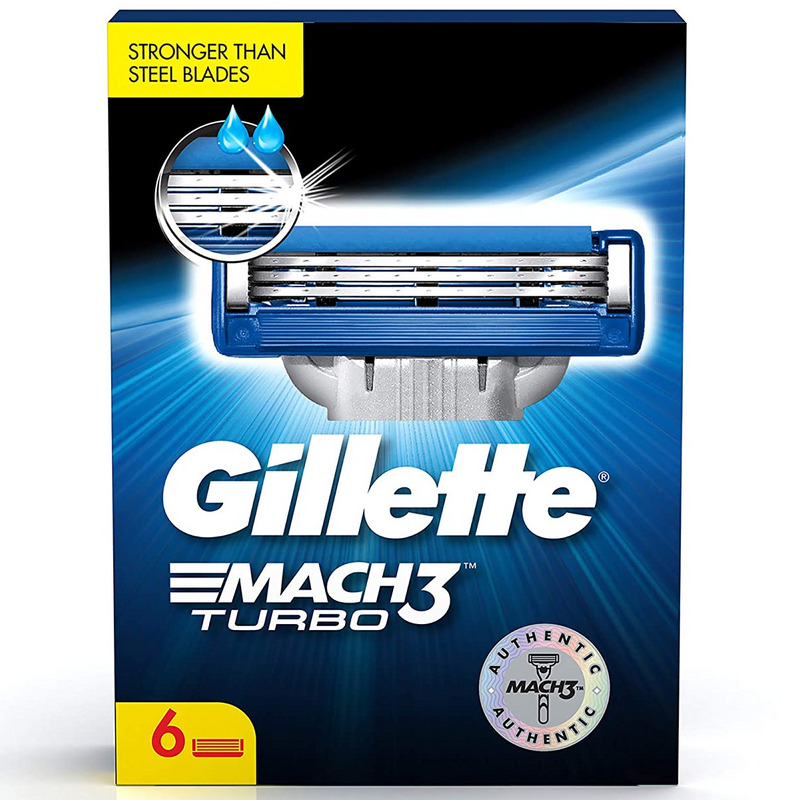 Gillette Mach3 Turbo Shaving Blade Cartridge (Pack of 6)