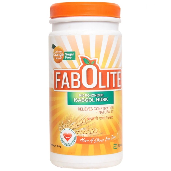 Fabolite Orange Micro-Ionized Isabgol Husk Powder 300g