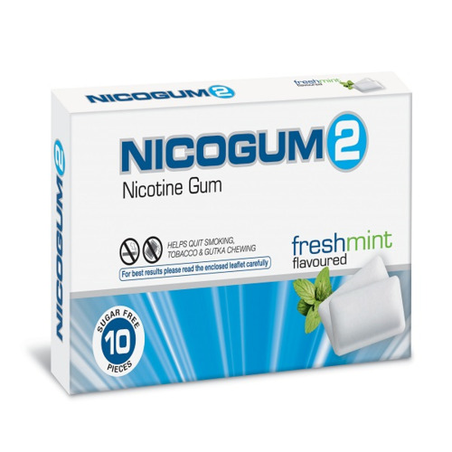 Nicogum 2 Freshmint Nicotine Chewing Gum (Sugar Free) 10's