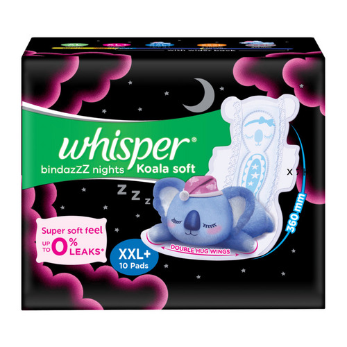 Whisper Bindazzz Nights Koala Soft Pads XXL 10's