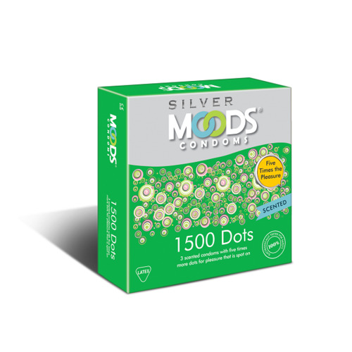 Moods Silver 1500 Dots Condoms 3's