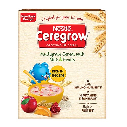 Nestle Ceregrow Multigrain Cereal with Milk & Fruits 300g (3 to 6 years)