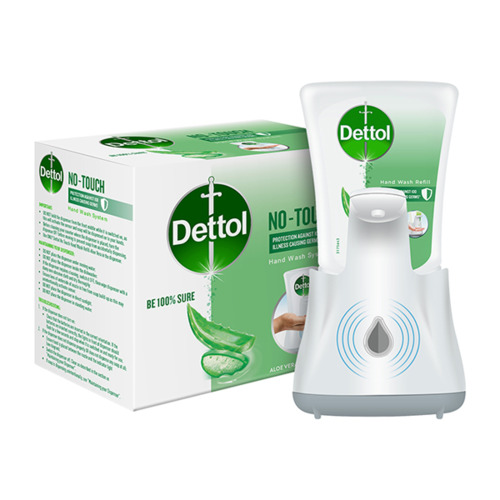 Dettol No Touch Handwash Kit (Device + Aloe Vera 250ml Refill)