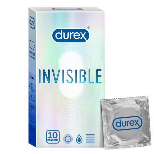 Durex Invisible Super Ultra Thin Condoms for Men 10's