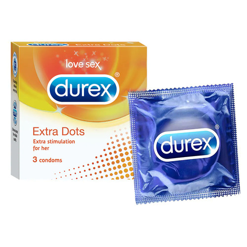 Durex Extra Dots Condoms 3's