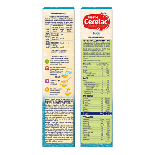 Nestle Cerelac Rice Baby Cereal with Milk 300g
