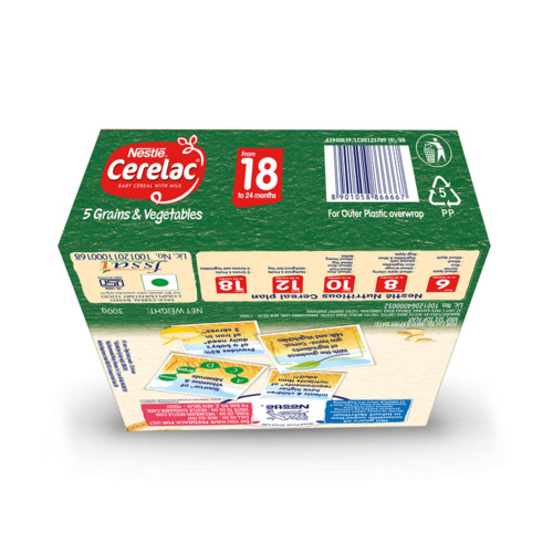 Nestle Cerelac 5 Grains & Vegetables Cereal with Milk 300g