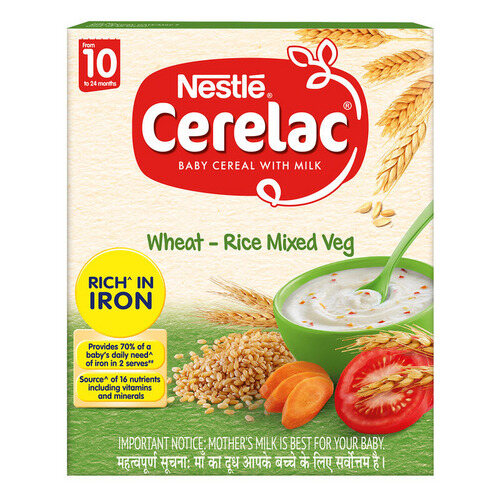 Nestle Cerelac Wheat-Rice Mixed Veg Baby Cereal with Milk 300g