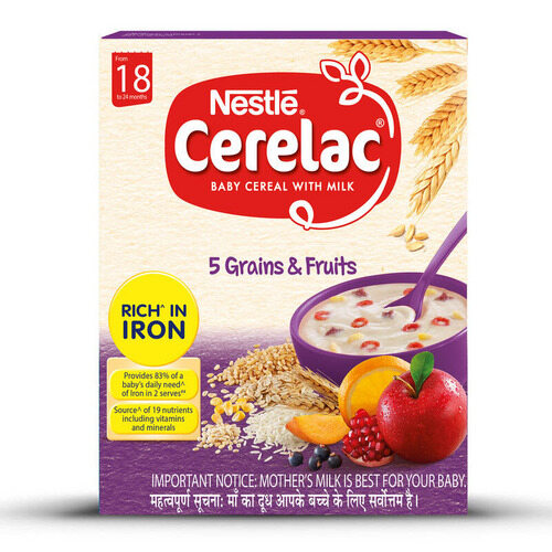 Nestle Cerelac 5 Grains & Fruits Baby Cereal with Milk 300g