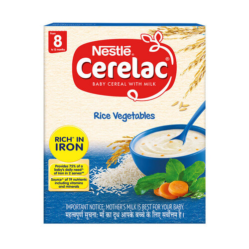 Nestle Cerelac Rice Vegetables Baby Cereal with Milk 300g