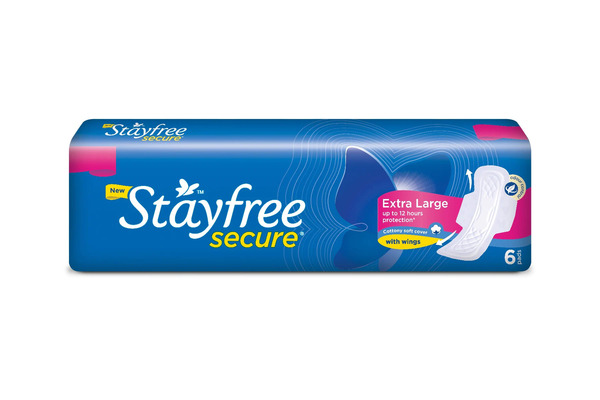 Stayfree Secure Cottony with Wings Sanitary Pads XL 6's